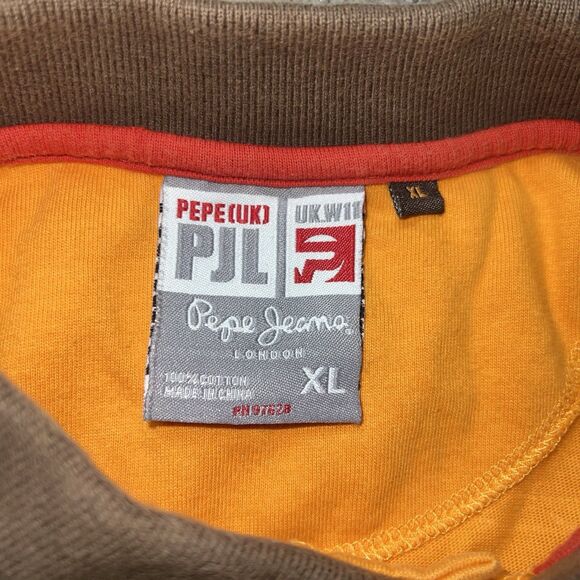 Pepe Jeans London Y2K  Polo Spider Tarantula Men's XL Streetwear Multicolor 90s - Picture 3 of 6